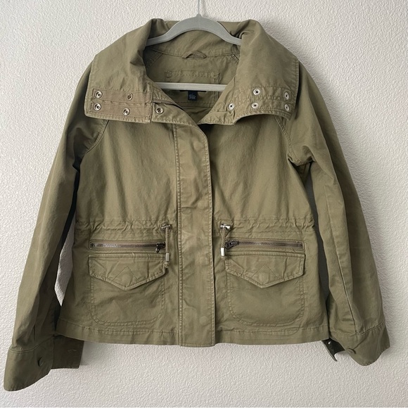 Tommy Hilfiger Olive Green Canvas Preppy,Military, Utility Jacket/Coat Size M - Picture 3 of 16